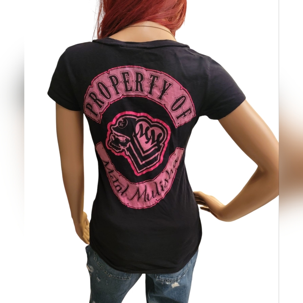 METAL MULISHA MAIDEN V-Neck T-Shirt Size Small Womens